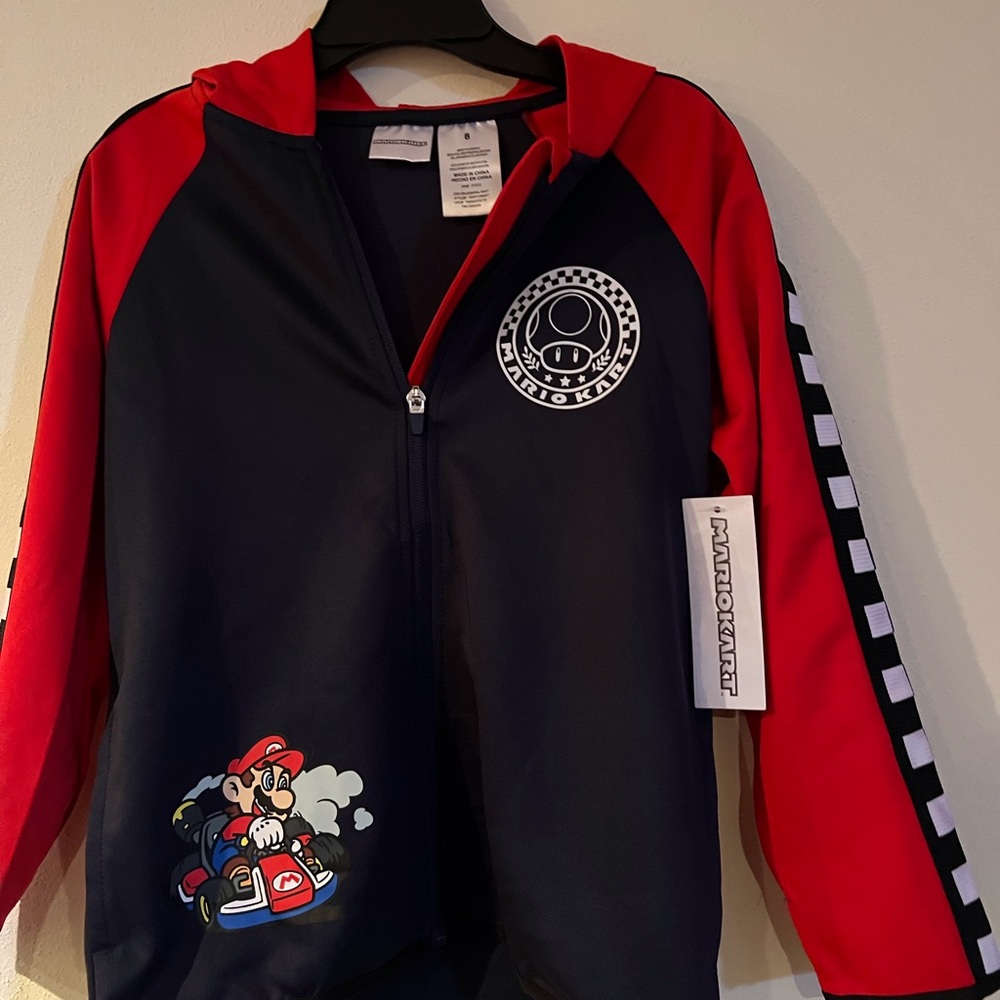 Mario Kart Kids Hoodie - Red and Black